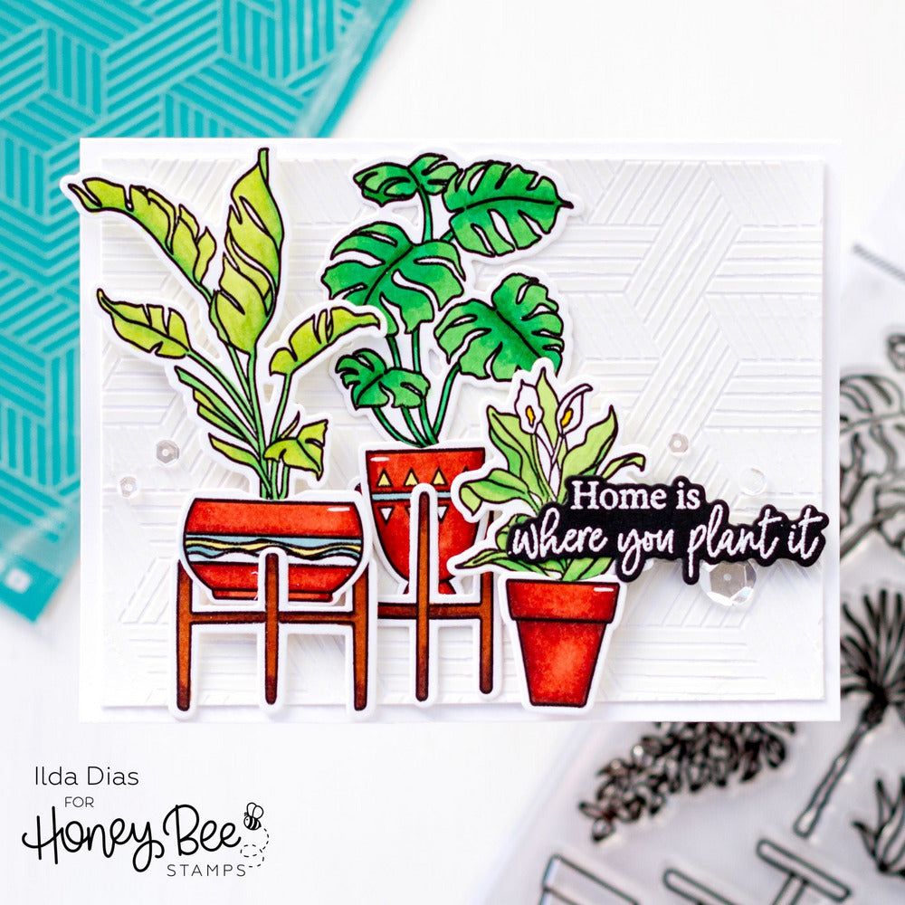 Geometric Lines - 6"x6" Background Stencil - Retiring - Honey Bee Stamps