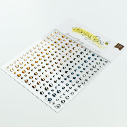Grain & Grunge Gem Stickers - 210 Count - Honey Bee Stamps