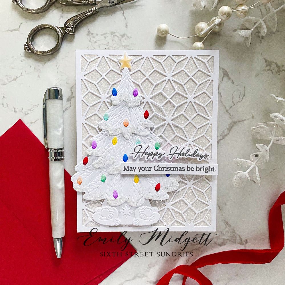Grandma's Christmas Tree - 3D Embossing Folder - Honey Bee Stamps