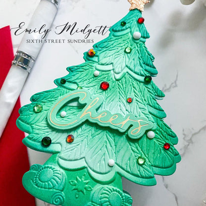 Grandma's Christmas Tree - 3D Embossing Folder - Honey Bee Stamps