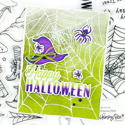 Happy Halloween - 6x8 Photopolymer Stamp Set - Honey Bee Stamps