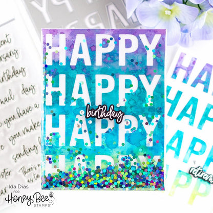 Happy Happy Happy - 6x6 Photopolymer Stamp Set - Honey Bee Stamps