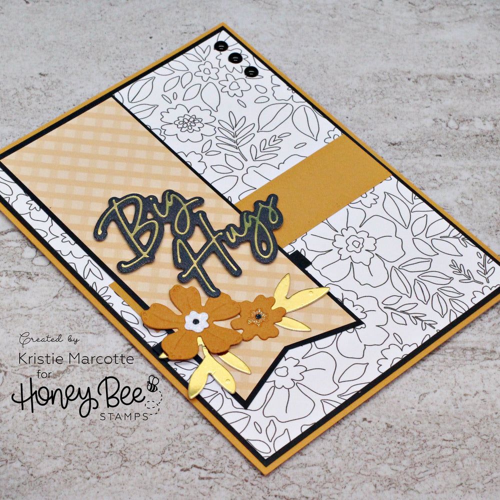 Happy Hearts Paper Pad 6x8.5 - 24 Double - Sided Sheets - Honey Bee Stamps