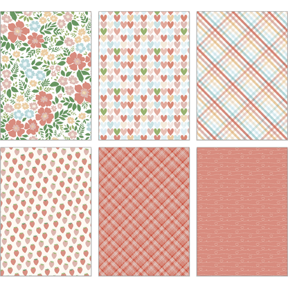 Happy Hearts Paper Pad 6x8.5 - 24 Double - Sided Sheets - Honey Bee Stamps