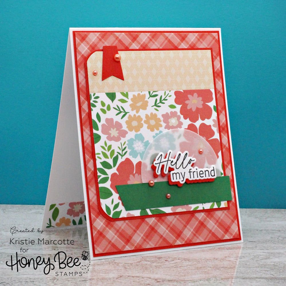 Happy Hearts Paper Pad 6x8.5 - 24 Double - Sided Sheets - Honey Bee Stamps
