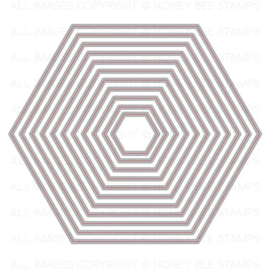 Honey Cuts 11 piece Hexagon Solid Stack stand-alone dies