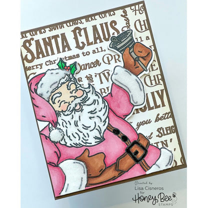 Holly Jolly Background - 6x6 Photopolymer Stamp Set - Honey Bee Stamps