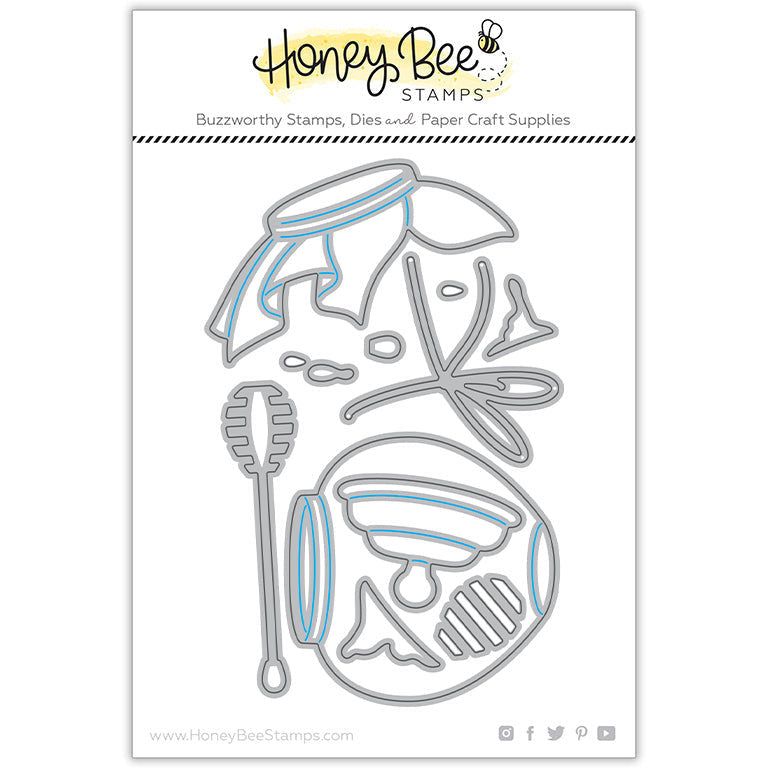 Honey Jar Paper Piecing - Honey Cuts - Stand - Alone Dies - Retiring - Honey Bee Stamps