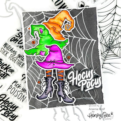 If The Broom Fits - 6x8 Photopolymer Stamp Set - Honey Bee Stamps