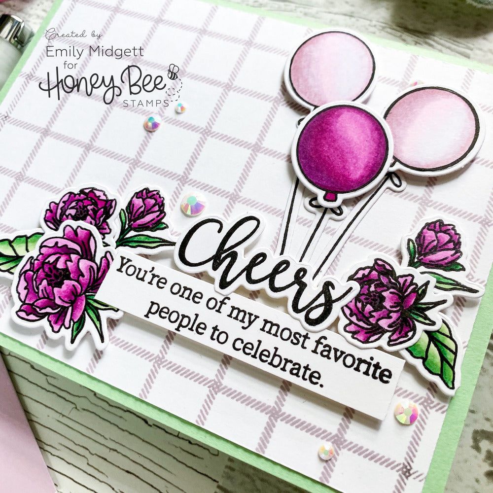 Inside: Birthday Sentiments - 6x6 Photopolymer Stamp Set - Honey Bee Stamps