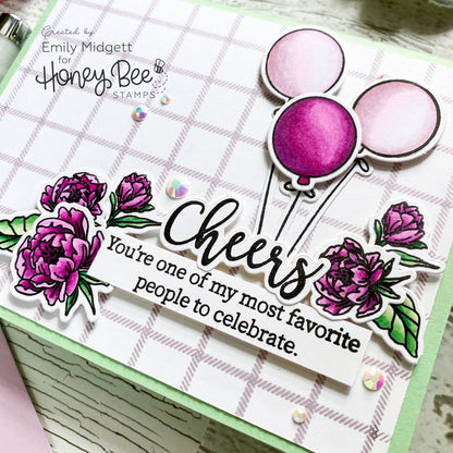 Inside: Birthday Sentiments - 6x6 Photopolymer Stamp Set - Honey Bee Stamps