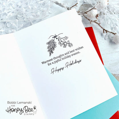 Inside: Holiday Sentiments - Honey Cuts - Coordinating Dies - Honey Bee Stamps