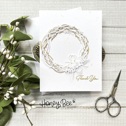 Inside: Thankful Sentiments - 6x6 Photopolymer Stamp Set - Honey Bee Stamps