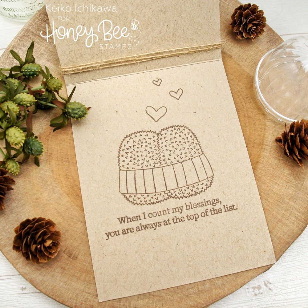 Inside: Thankful Sentiments - 6x6 Photopolymer Stamp Set - Honey Bee Stamps