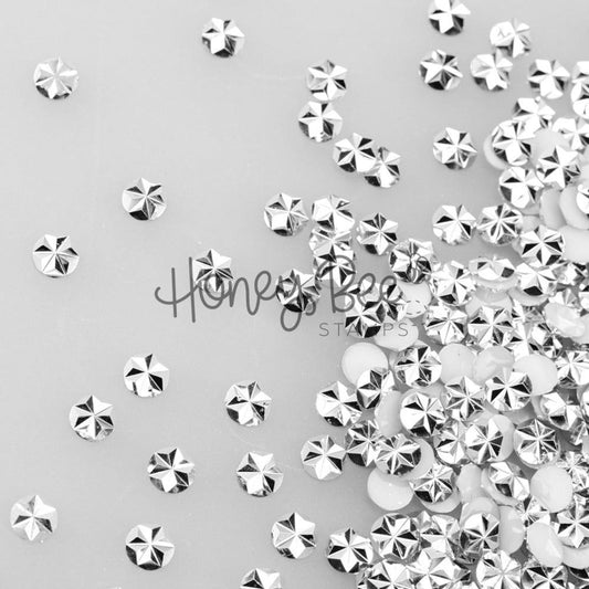 Jewel of Silver - 5mm Star Faceted Rhinestones - Honey Bee Stamps