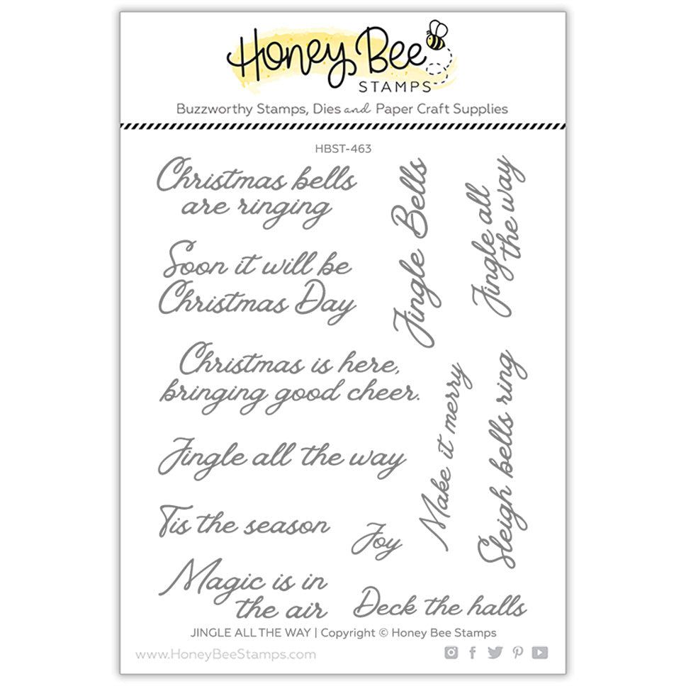 Jingle All The Way - 4x5 Photopolymer Stamp Set - Honey Bee Stamps