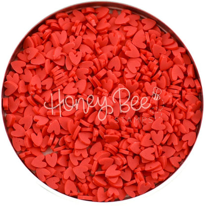 Kiss Me - Red Clay Heart Embellishments - Honey Bee Stamps