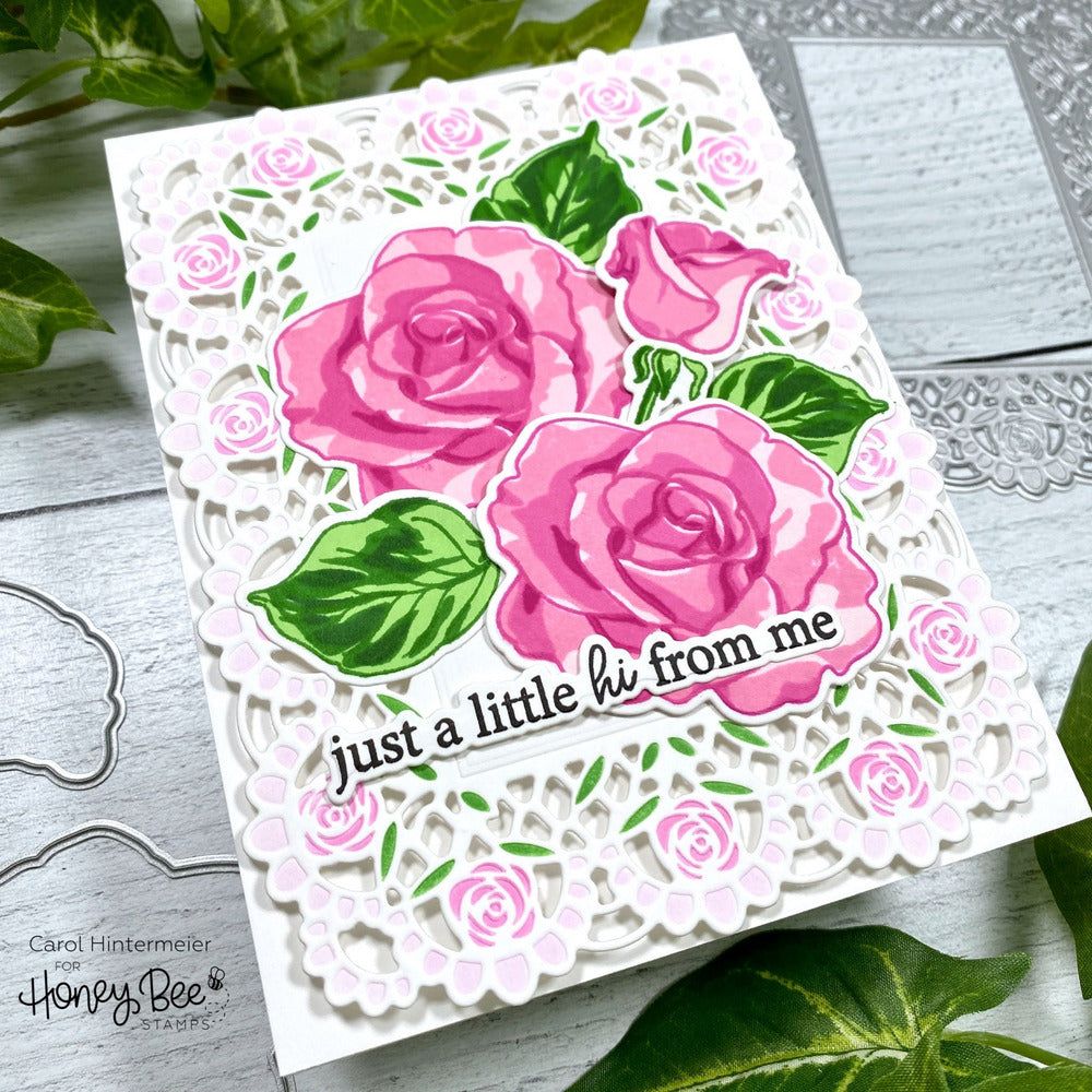 Layered Lace - Set of 5 - 6"x6" Layering Stencils - Retiring - Honey Bee Stamps