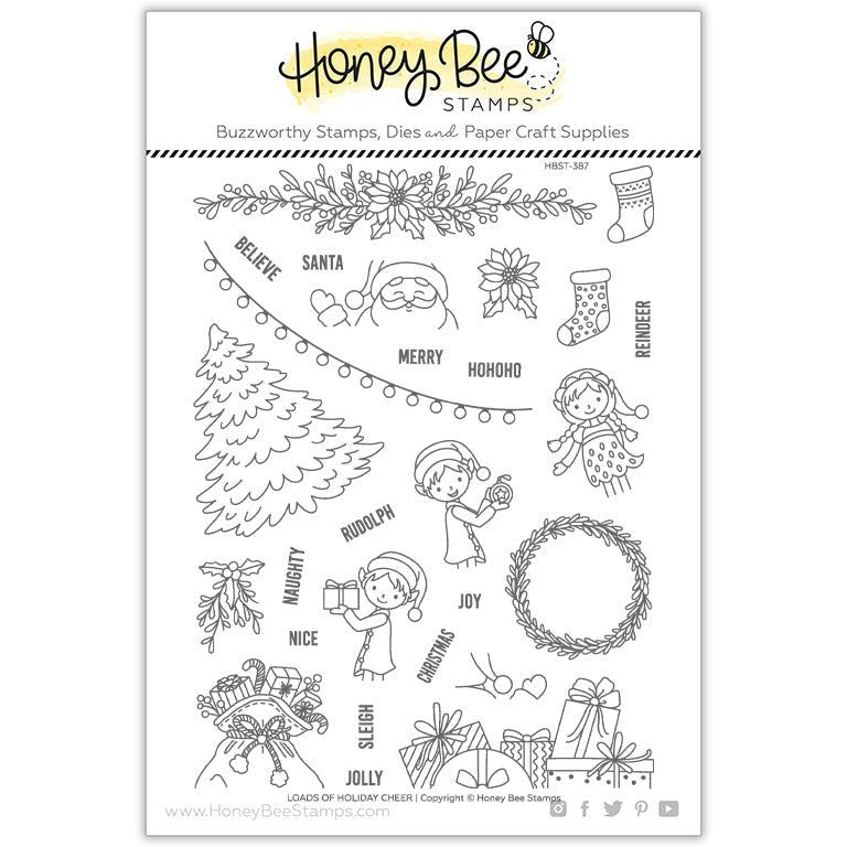 Loads Of Holiday Cheer - 6x8 Photopolymer Stamp Set - Honey Bee Stamps