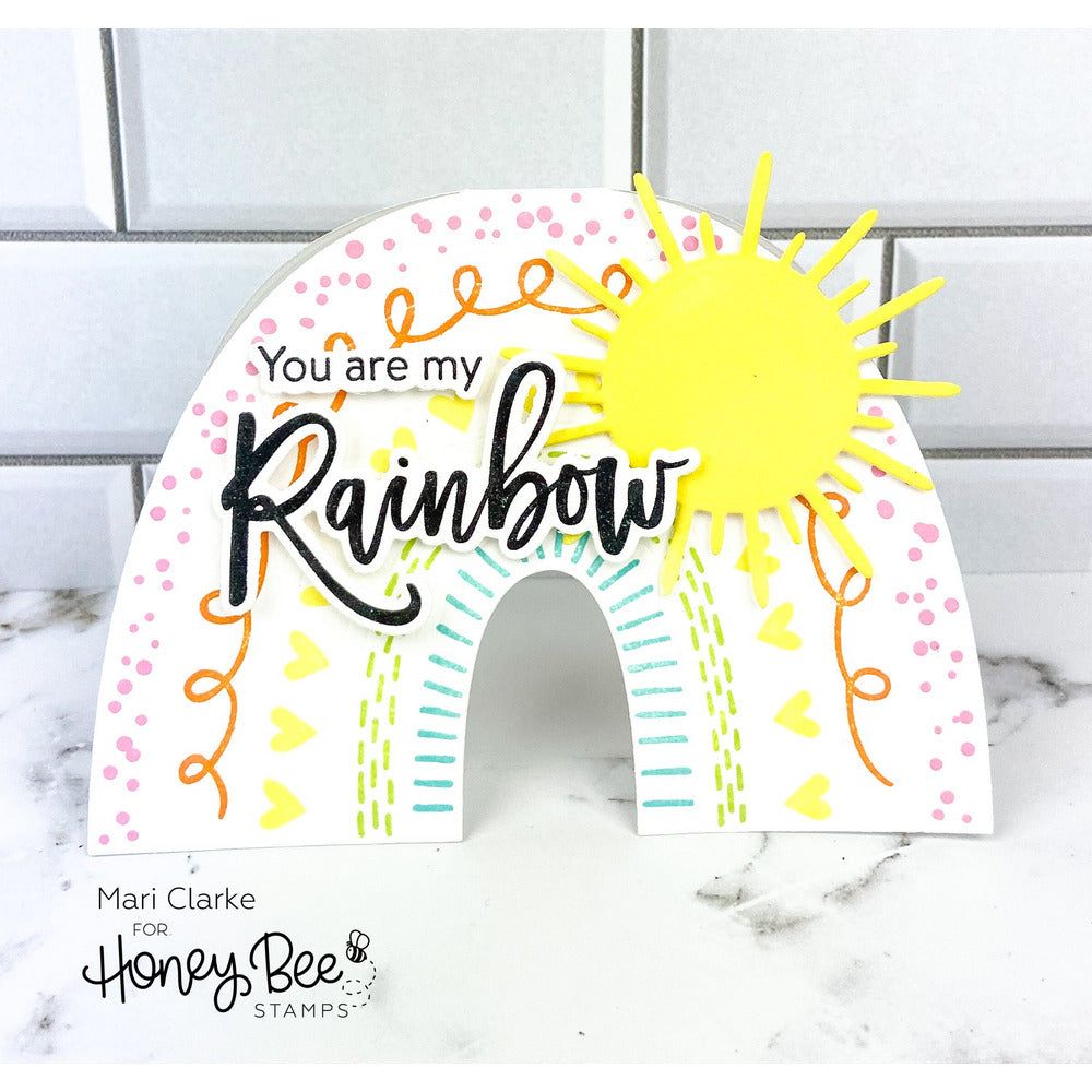 Look For The Rainbow - 6x7 Photopolymer Stamp Set - Honey Bee Stamps