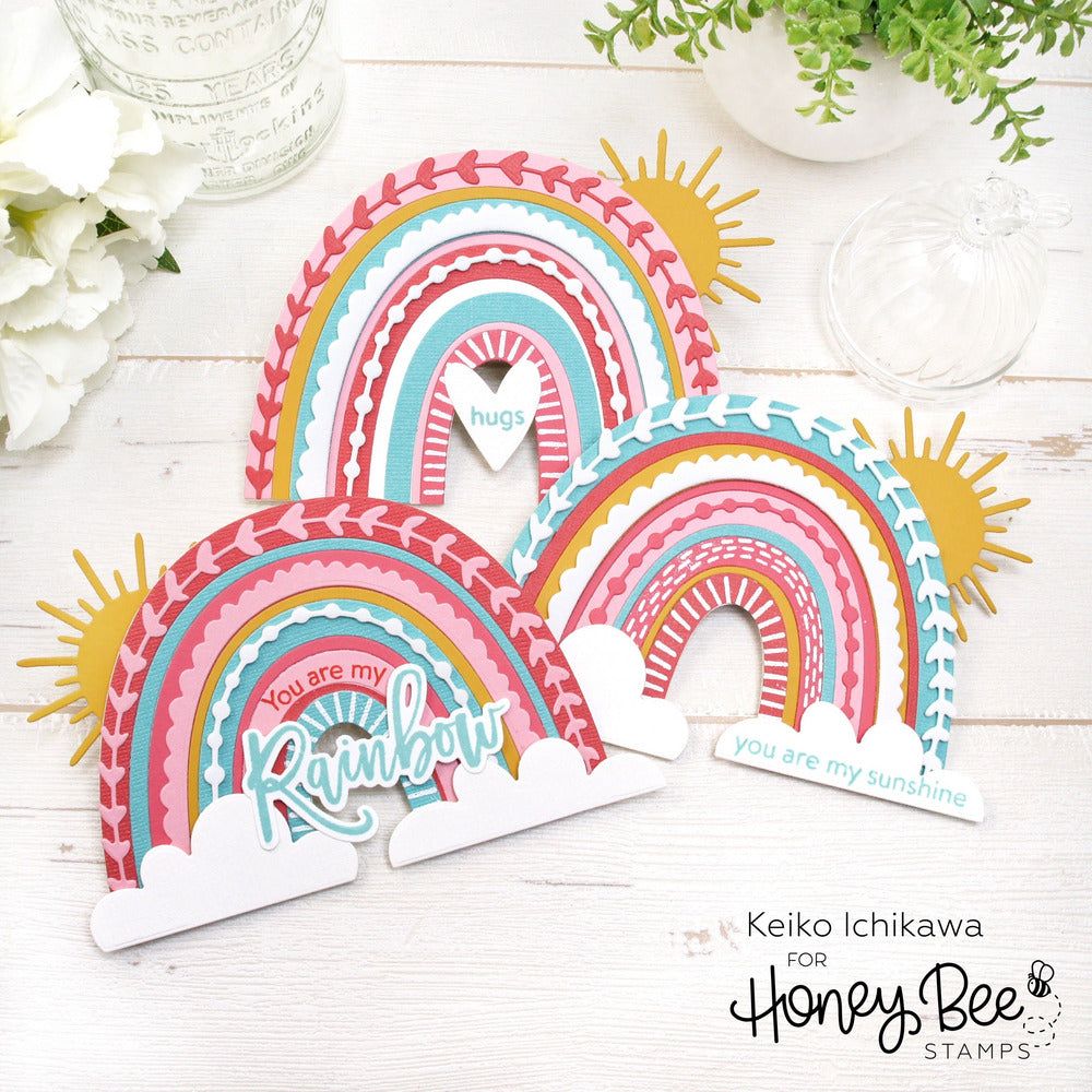 Look For The Rainbow - 6x7 Photopolymer Stamp Set - Honey Bee Stamps