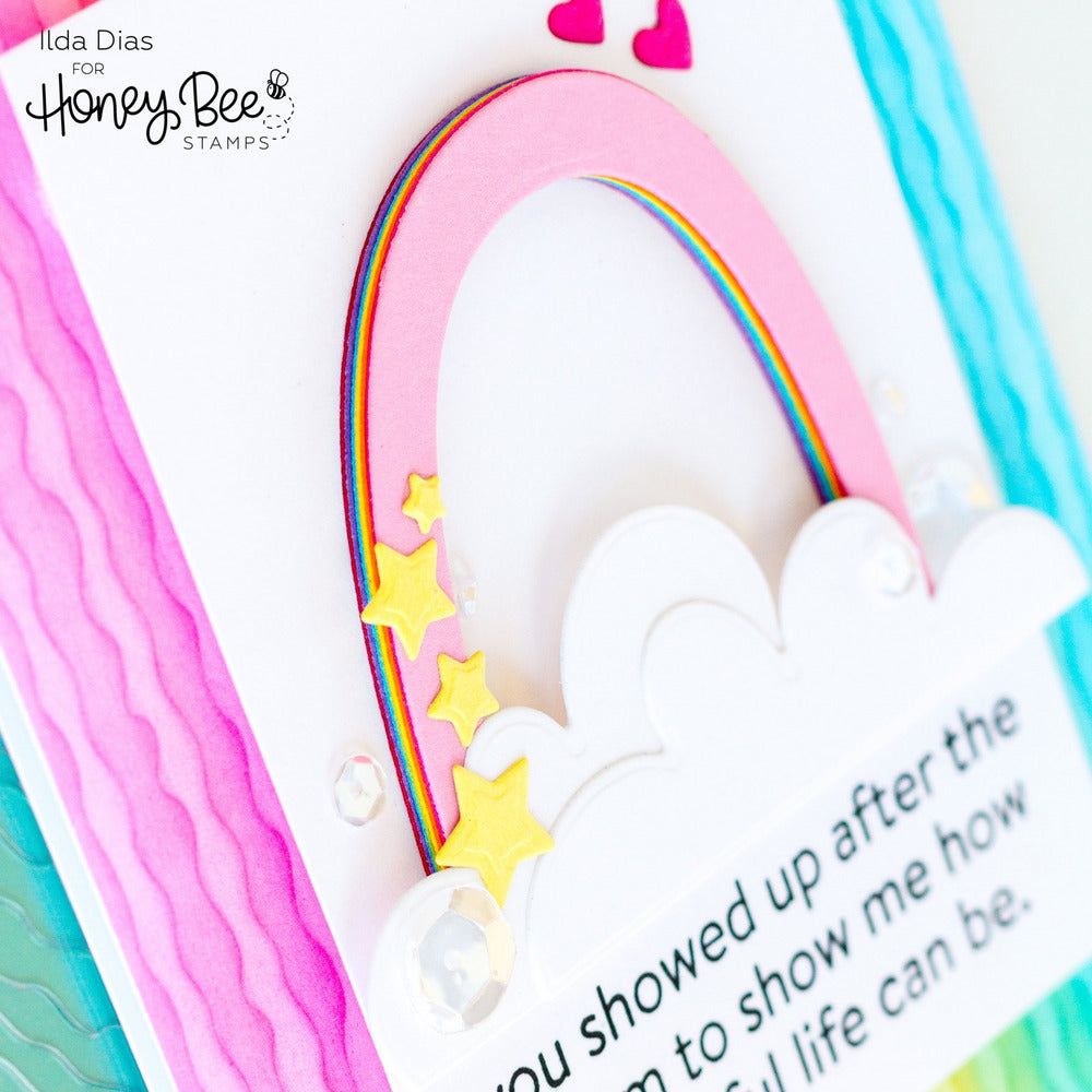 Look For The Rainbow - 6x7 Photopolymer Stamp Set - Honey Bee Stamps