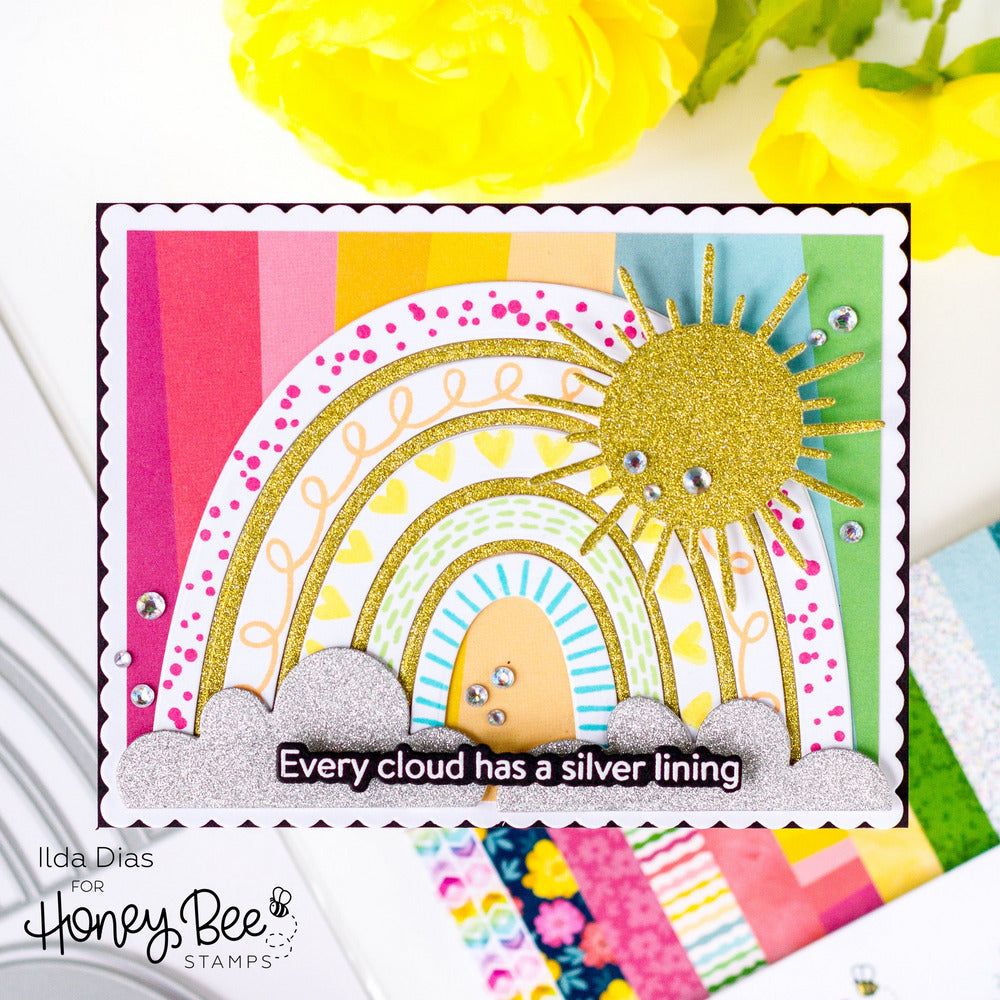 Look For The Rainbow - 6x7 Photopolymer Stamp Set - Honey Bee Stamps