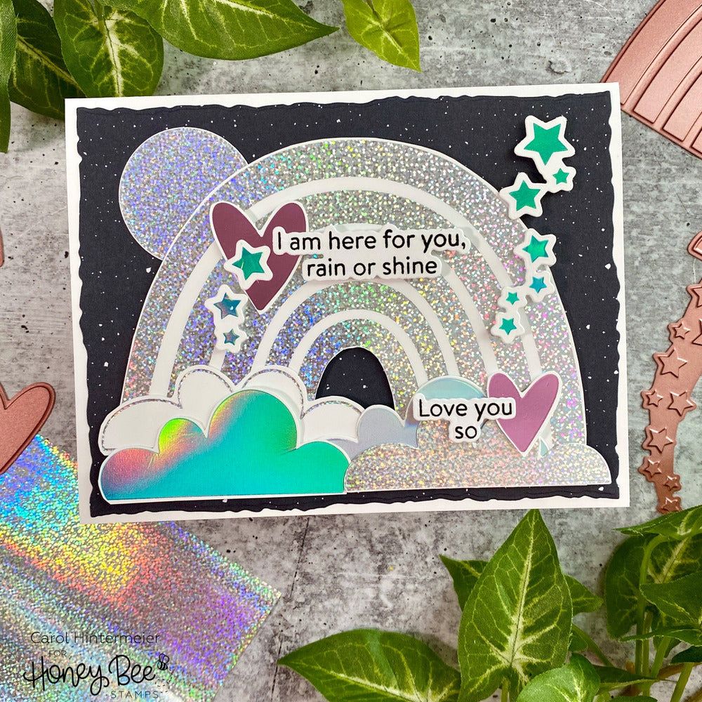 Look For The Rainbow - 6x7 Photopolymer Stamp Set - Honey Bee Stamps