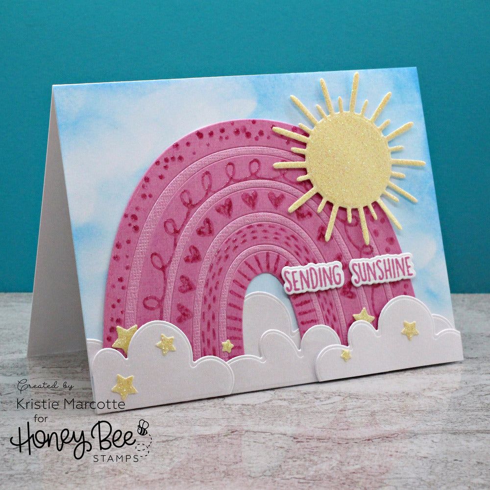 Look For The Rainbow - 6x7 Photopolymer Stamp Set - Honey Bee Stamps