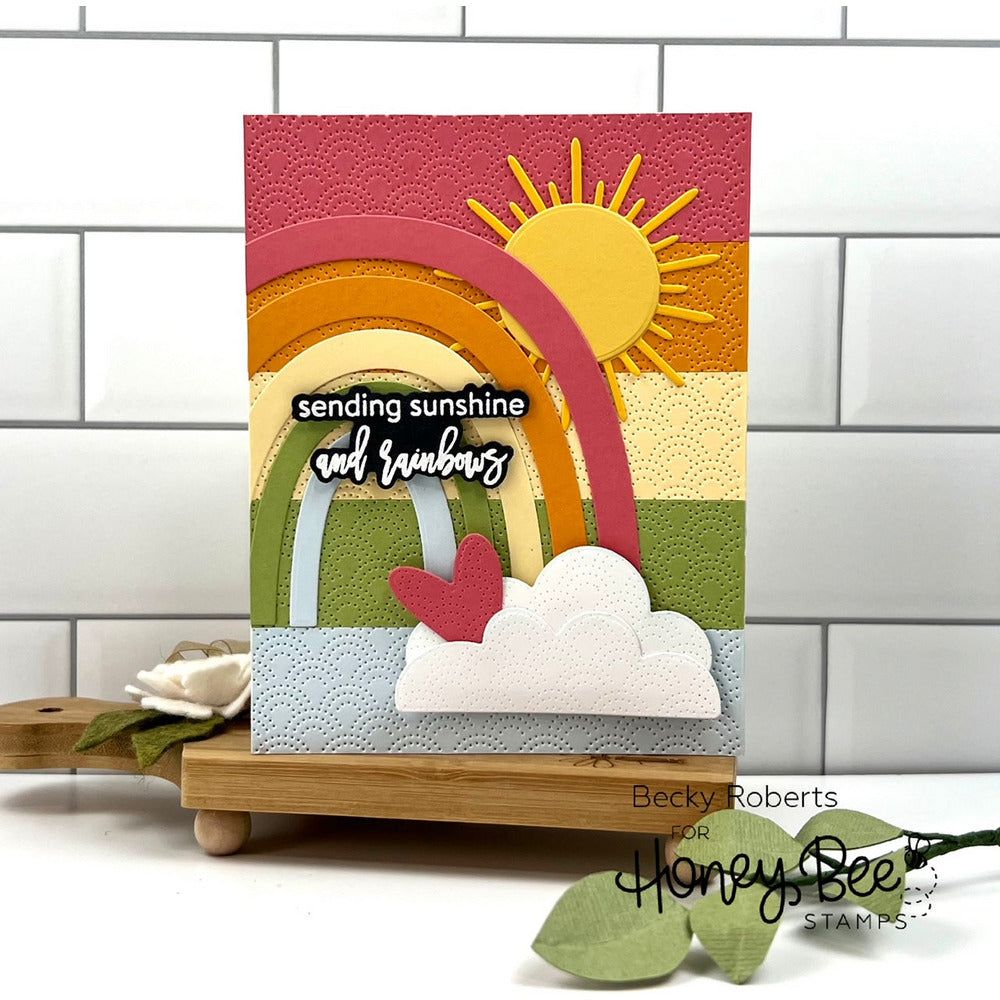 Look For The Rainbow - 6x7 Photopolymer Stamp Set - Honey Bee Stamps