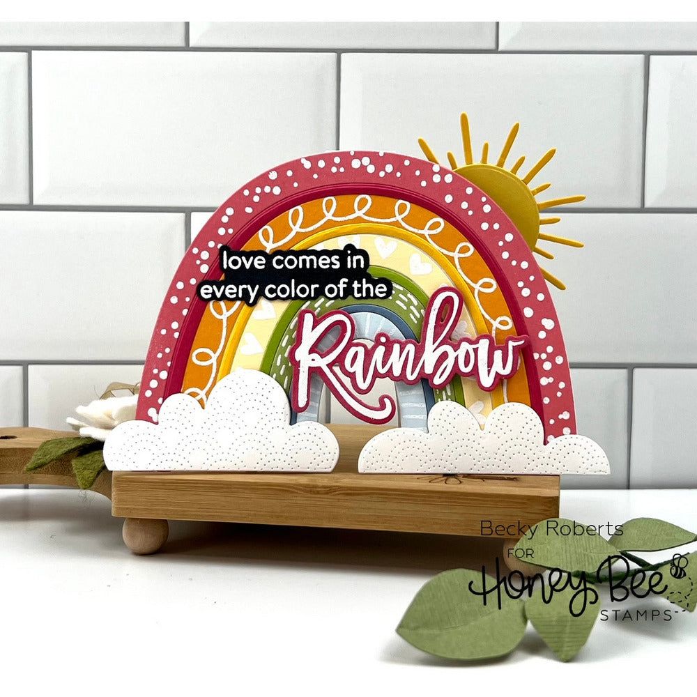 Look For The Rainbow - 6x7 Photopolymer Stamp Set - Honey Bee Stamps