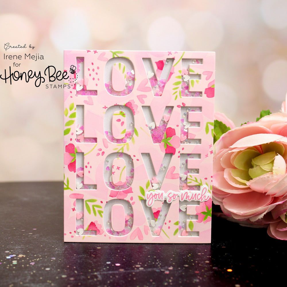 Love A2 Cover Plate - Honey Cuts - Stand - Alone Dies - Honey Bee Stamps