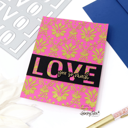 Love A2 Cover Plate - Honey Cuts - Stand - Alone Dies - Honey Bee Stamps