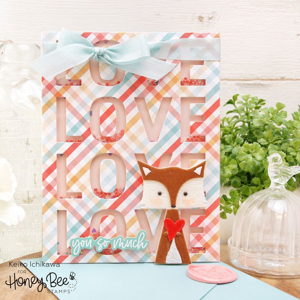 Love A2 Cover Plate - Honey Cuts - Stand - Alone Dies - Honey Bee Stamps