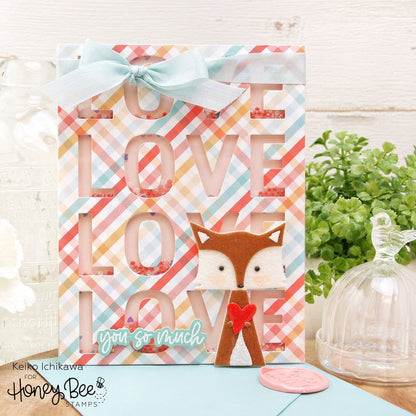 Love A2 Cover Plate - Honey Cuts - Stand - Alone Dies - Honey Bee Stamps