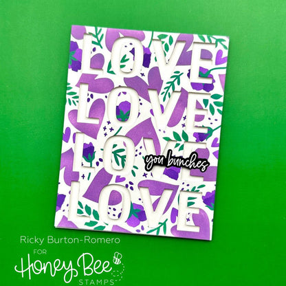 Love Love Love Sentiments - Honey Cuts - Coordinating Dies - RETIRING - Honey Bee Stamps