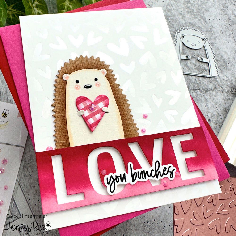 Love Love Love Sentiments - Honey Cuts - Coordinating Dies - RETIRING - Honey Bee Stamps