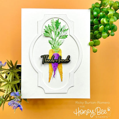 Lovely Layers: Carrots - Honey Cuts - Stand - Alone Dies - Honey Bee Stamps