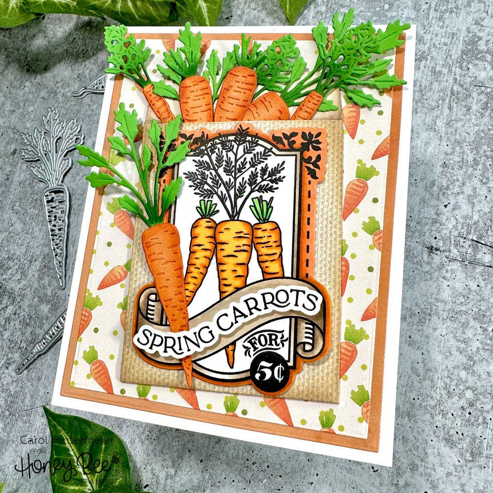 Lovely Layers: Carrots - Honey Cuts - Stand - Alone Dies - Honey Bee Stamps