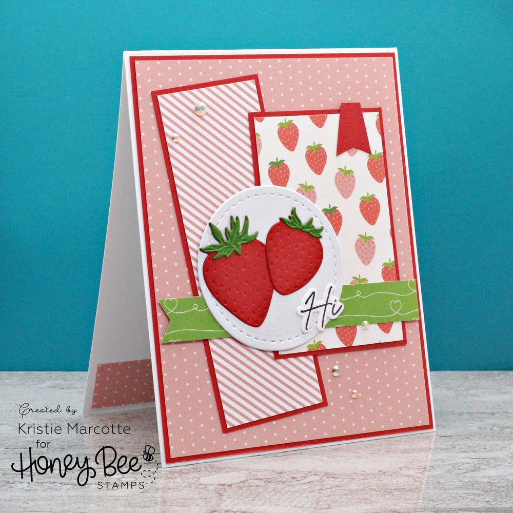 Lovely Layers: Strawberries - Honey Cuts - Stand - Alone Dies - Honey Bee Stamps