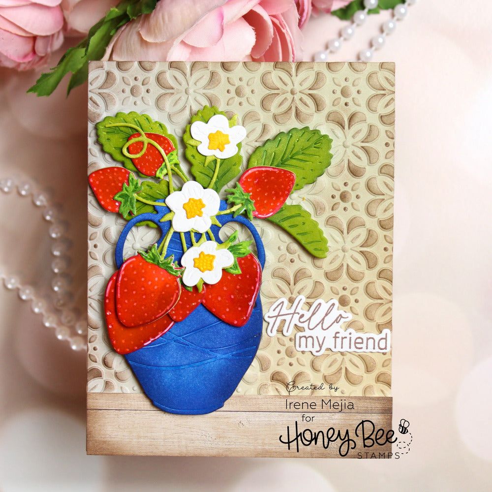 Lovely Layers: Strawberries - Honey Cuts - Stand - Alone Dies - Honey Bee Stamps