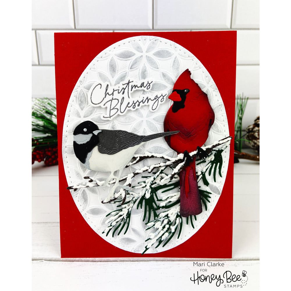 Lovely Layers: Winter Greenery - Honey Cuts - Stand - Alone Dies - Honey Bee Stamps
