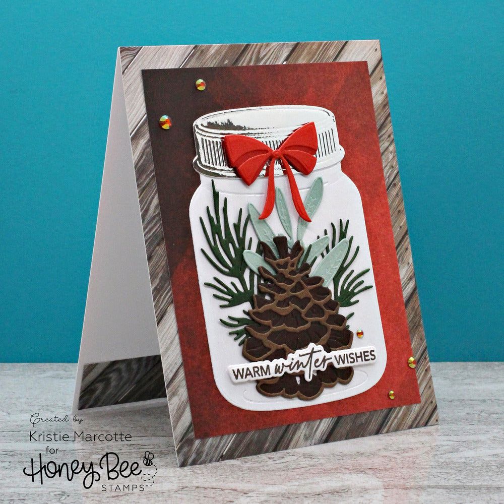 Mason Jar Vase - Honey Cuts - Stand - Alone Dies - Honey Bee Stamps