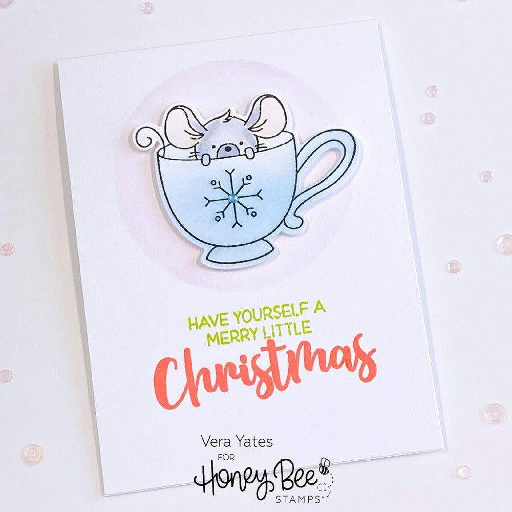 Merry Little Mice - 6x8 Photopolymer Stamp Set - Retiring - Honey Bee Stamps