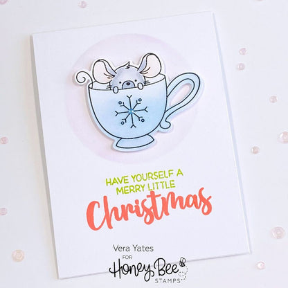 Merry Little Mice - 6x8 Photopolymer Stamp Set - Retiring - Honey Bee Stamps