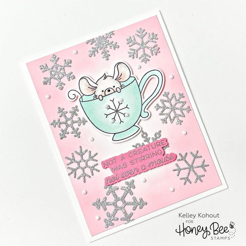 Merry Little Mice - 6x8 Photopolymer Stamp Set - Retiring - Honey Bee Stamps
