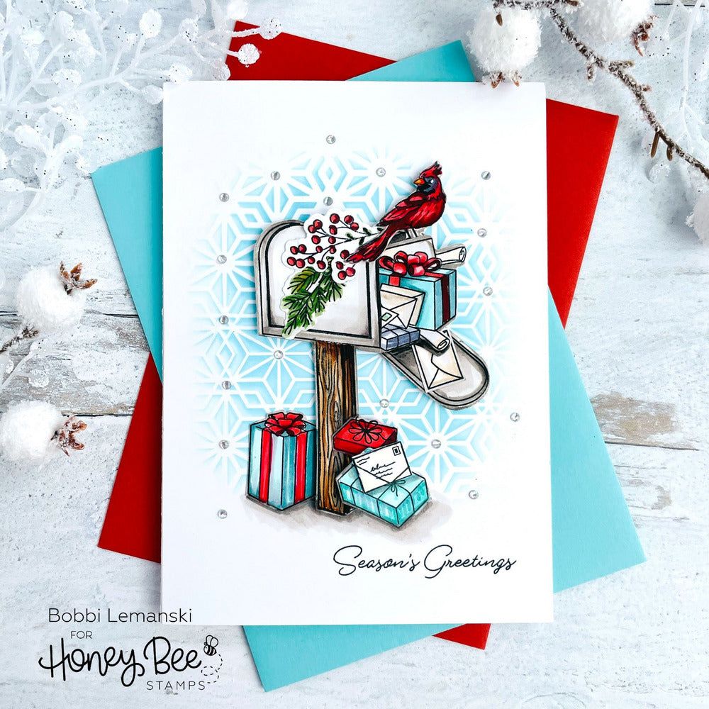 Merry Mail - 6x8 Photopolymer Stamp Set - Honey Bee Stamps