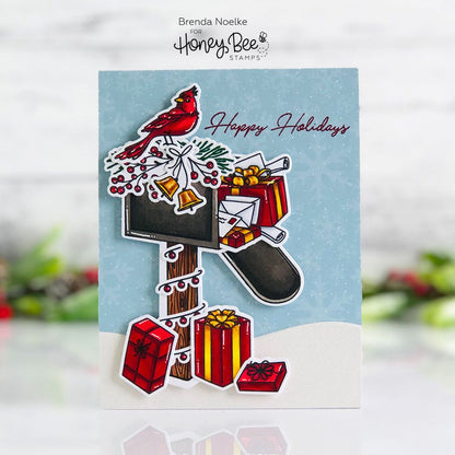 Merry Mail - 6x8 Photopolymer Stamp Set - Honey Bee Stamps