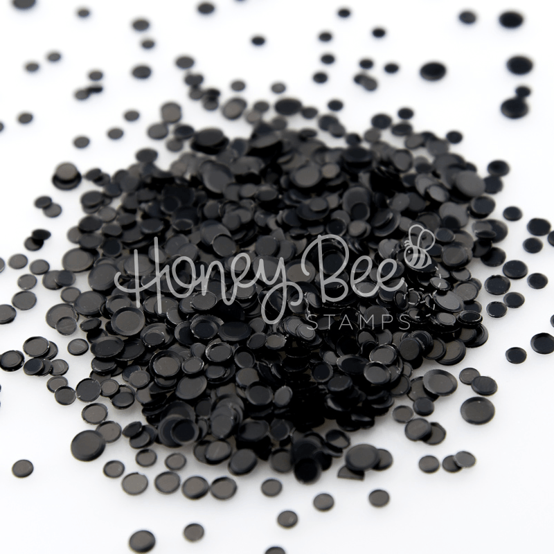 Midnight - Black Confetti Mix No - hole Sequins - Honey Bee Stamps