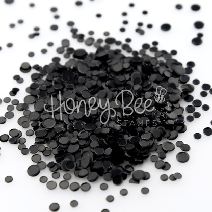 Midnight - Black Confetti Mix No - hole Sequins - Honey Bee Stamps